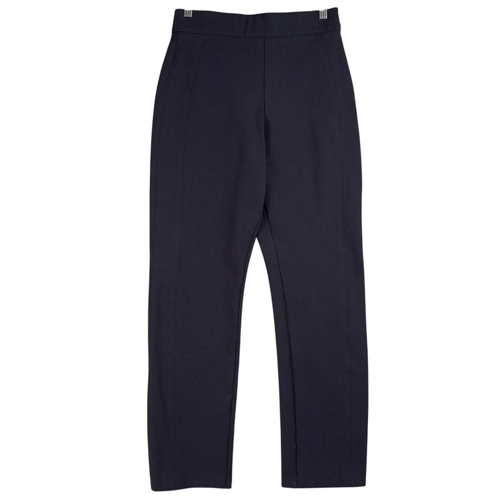 NOT AVAILABLE Spanx The Perfect Pant Straight Leg Navy Blue High Rise Ponte